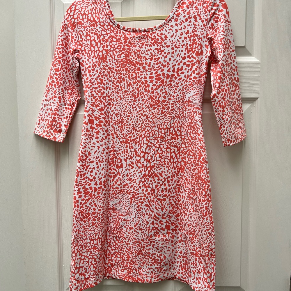 Persifor XS salmon leopard print dress